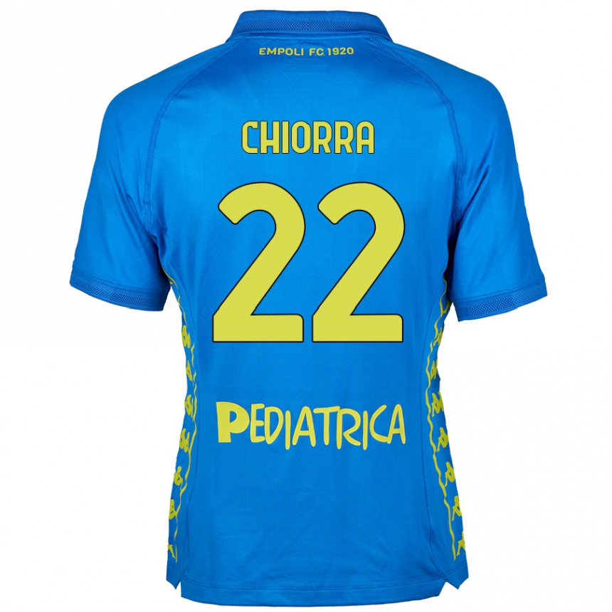 Enfant Football Maillot Niccolò Chiorra #22 Bleu Tenues Domicile 2024/25