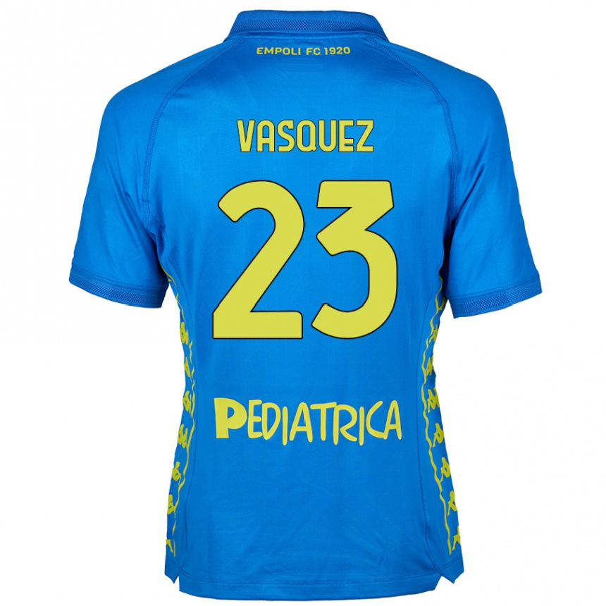 Enfant Football Maillot Devis Vásquez #23 Bleu Tenues Domicile 2024/25