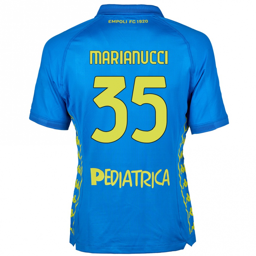 Enfant Football Maillot Luca Marianucci #35 Bleu Tenues Domicile 2024/25