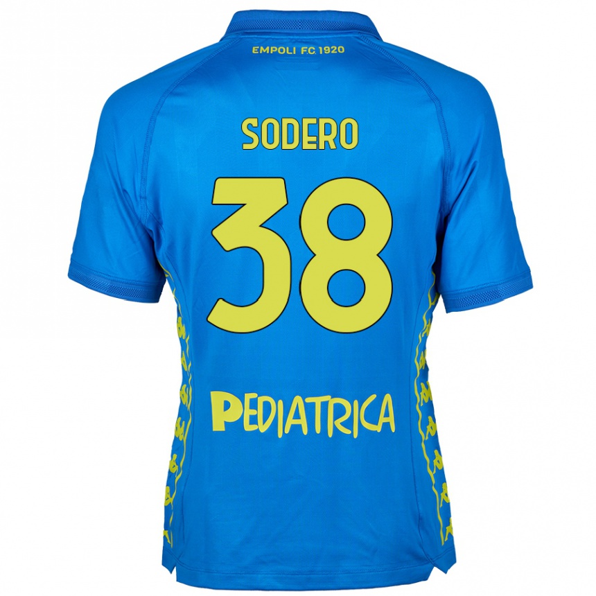 Enfant Football Maillot Andrea Sodero #38 Bleu Tenues Domicile 2024/25