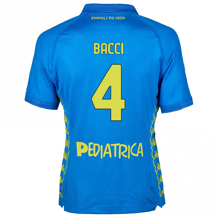 Enfant Football Maillot Jacopo Bacci #4 Bleu Tenues Domicile 2024/25