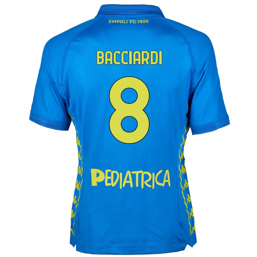 Enfant Football Maillot Andrea Bacciardi #8 Bleu Tenues Domicile 2024/25