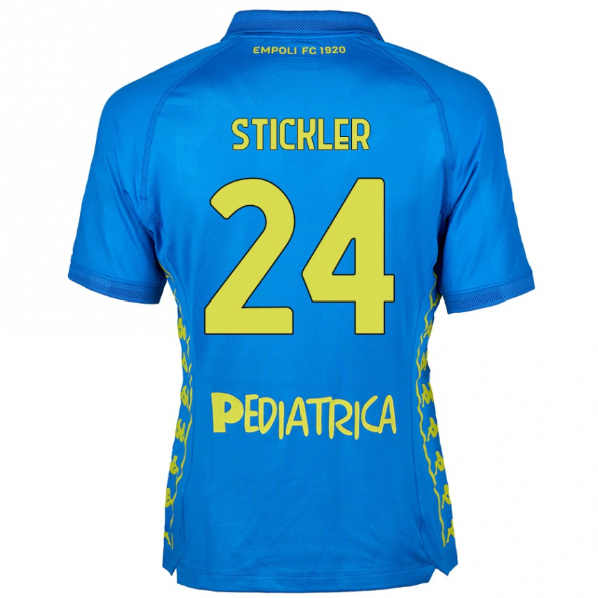 Enfant Football Maillot Mateo Stickler #24 Bleu Tenues Domicile 2024/25