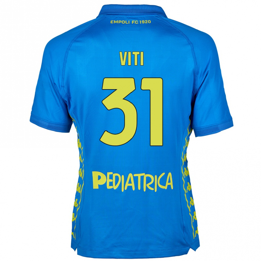 Enfant Football Maillot Vittorio Viti #31 Bleu Tenues Domicile 2024/25