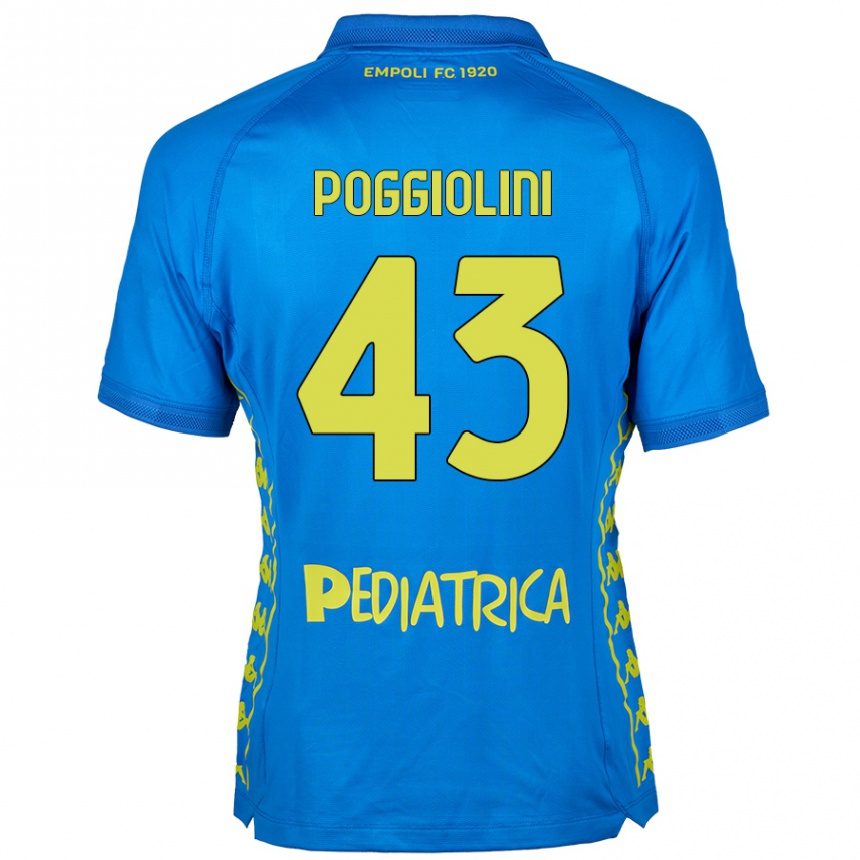 Enfant Football Maillot Duccio Poggiolini #43 Bleu Tenues Domicile 2024/25