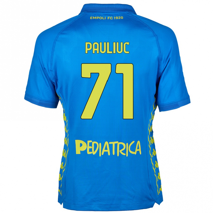 Enfant Football Maillot Nicolò Pauliuc #71 Bleu Tenues Domicile 2024/25