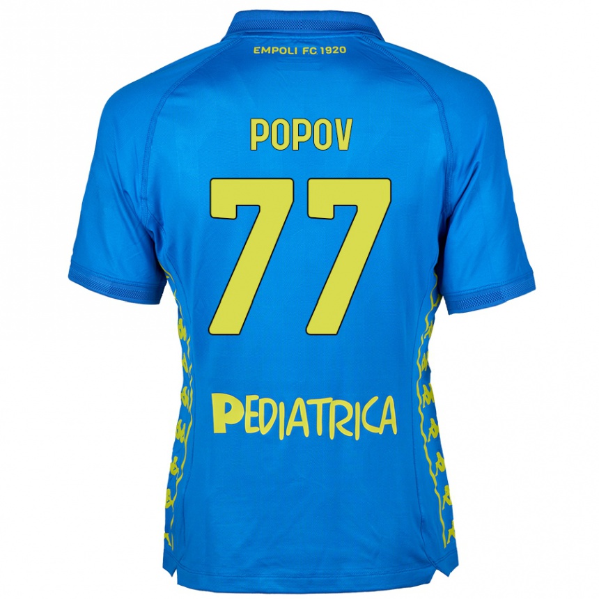 Enfant Football Maillot Bogdan Popov #77 Bleu Tenues Domicile 2024/25