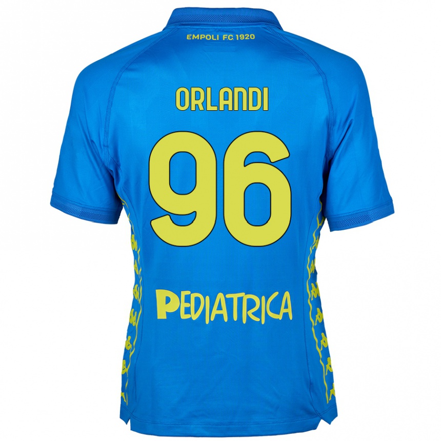 Enfant Football Maillot Andrea Orlandi #96 Bleu Tenues Domicile 2024/25