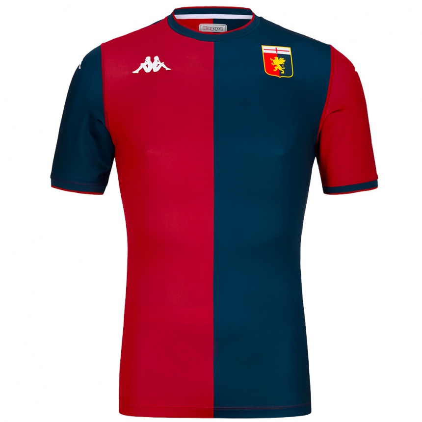 Enfant Football Maillot Votre Nom #0 Rouge Bleu Foncé Tenues Domicile 2024/25