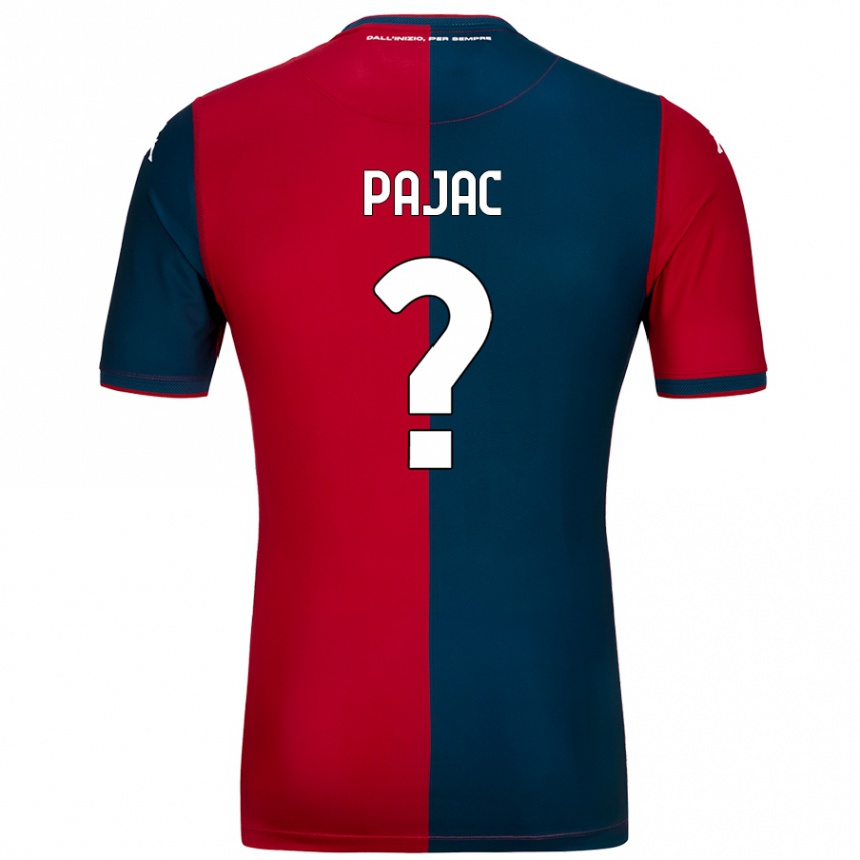 Enfant Football Maillot Marko Pajac #0 Rouge Bleu Foncé Tenues Domicile 2024/25