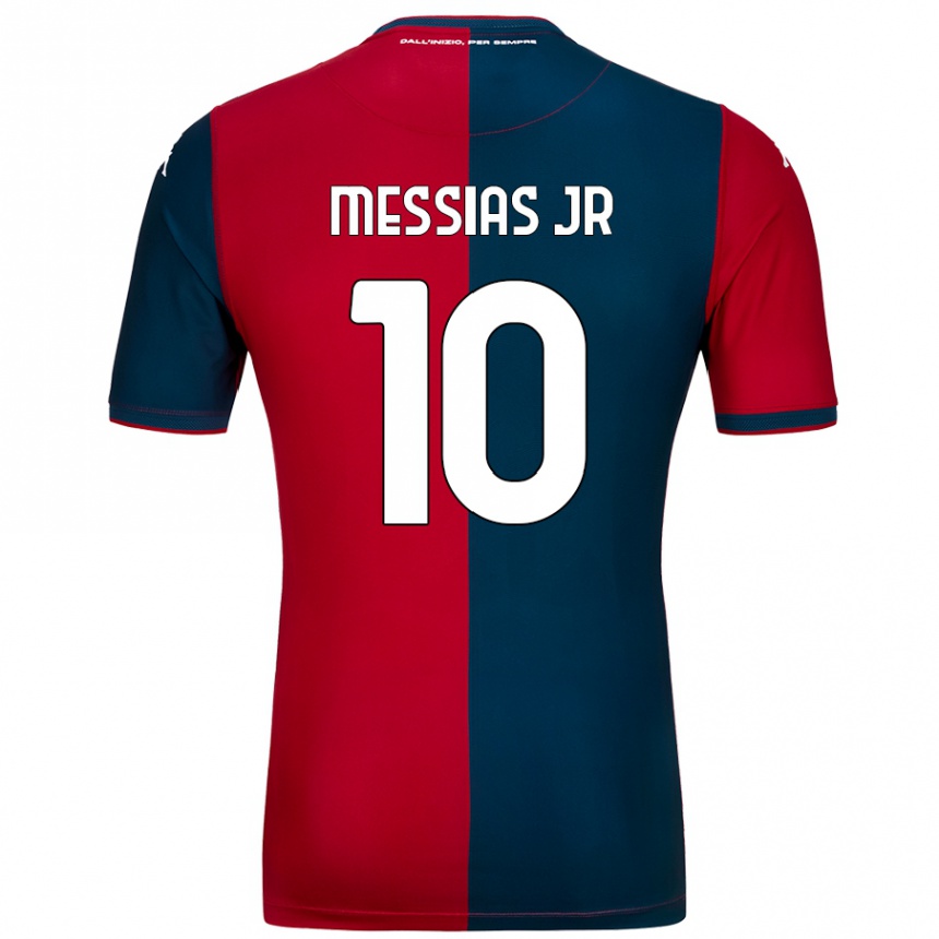 Enfant Football Maillot Junior Messias #10 Rouge Bleu Foncé Tenues Domicile 2024/25