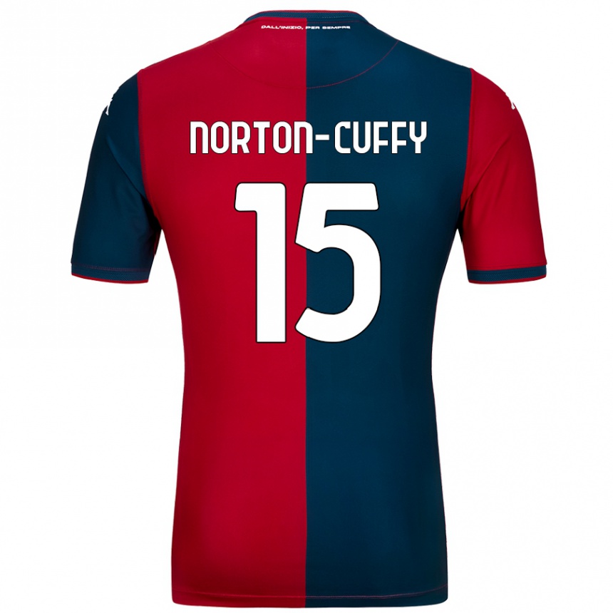 Enfant Football Maillot Brooke Norton-Cuffy #15 Rouge Bleu Foncé Tenues Domicile 2024/25