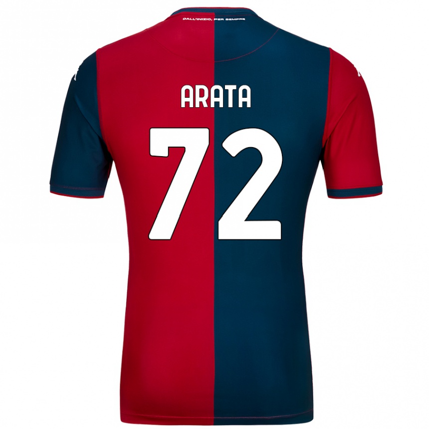 Enfant Football Maillot Stefano Arata #72 Rouge Bleu Foncé Tenues Domicile 2024/25