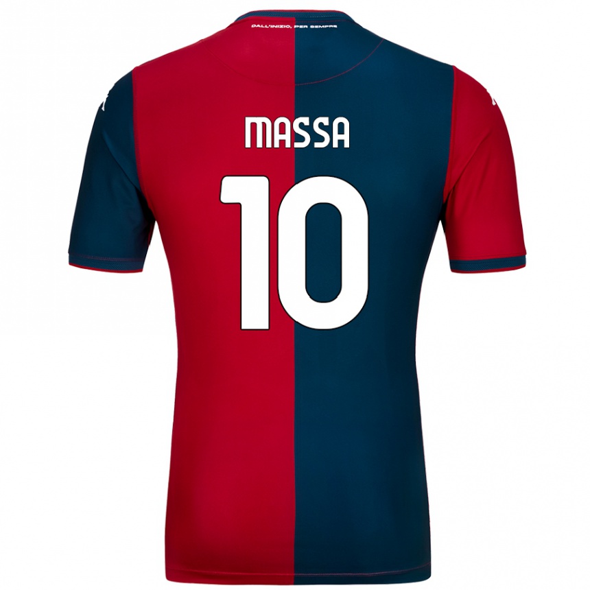 Enfant Football Maillot Alessandra Massa #10 Rouge Bleu Foncé Tenues Domicile 2024/25