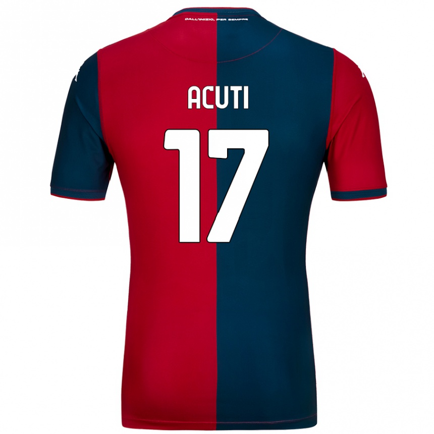 Enfant Football Maillot Arianna Acuti #17 Rouge Bleu Foncé Tenues Domicile 2024/25