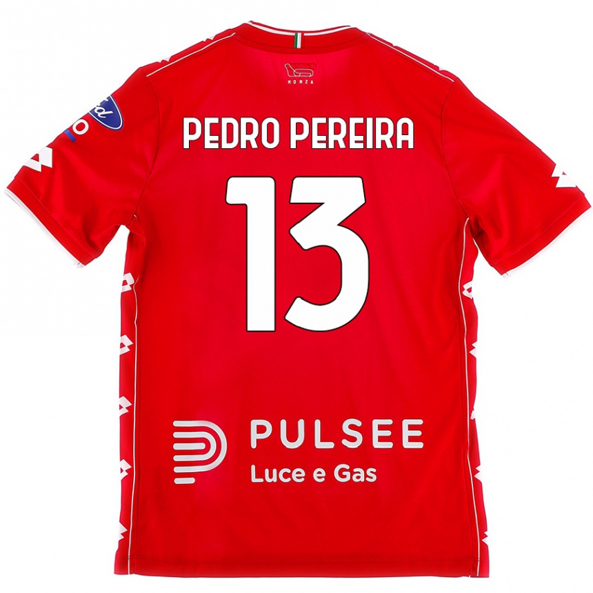 Enfant Football Maillot Pedro Pereira #13 Rouge Blanc Tenues Domicile 2024/25