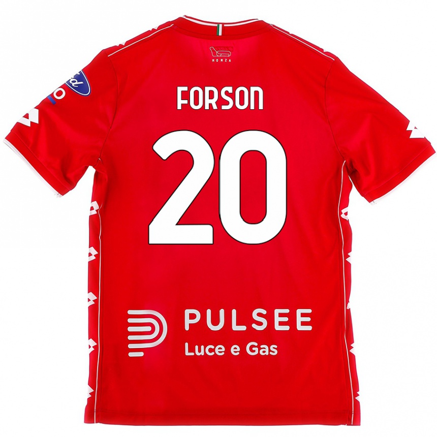 Enfant Football Maillot Omari Forson #20 Rouge Blanc Tenues Domicile 2024/25