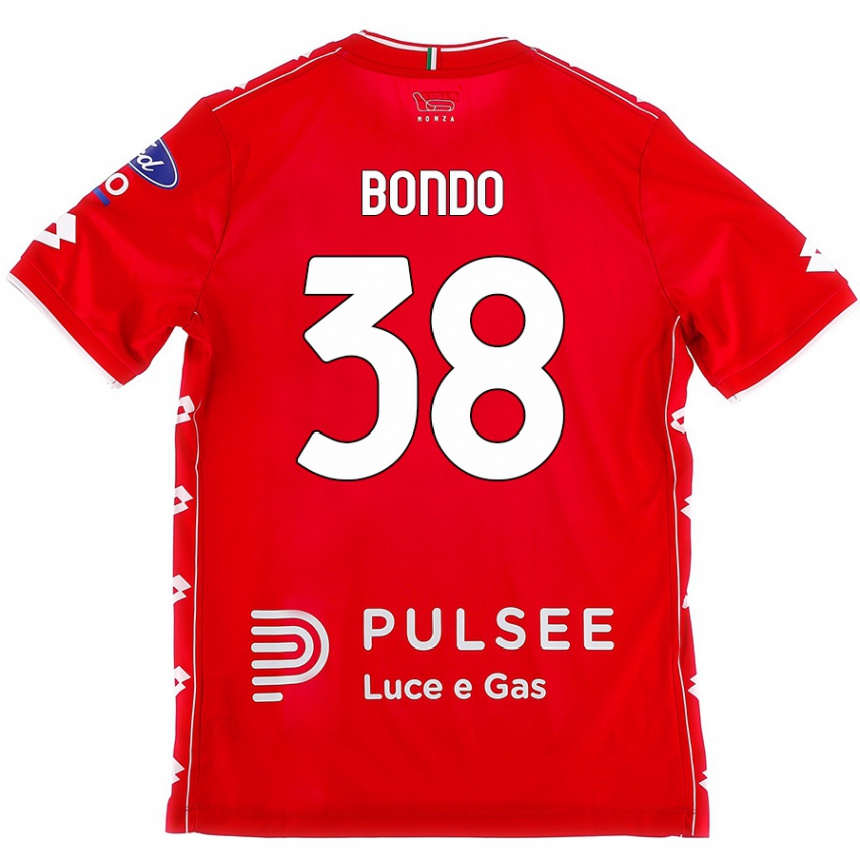 Enfant Football Maillot Warren Bondo #38 Rouge Blanc Tenues Domicile 2024/25