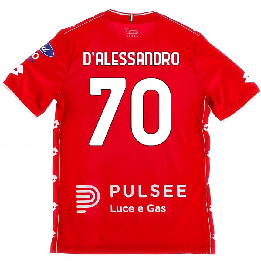 Enfant Football Maillot Marco D'alessandro #70 Rouge Blanc Tenues Domicile 2024/25