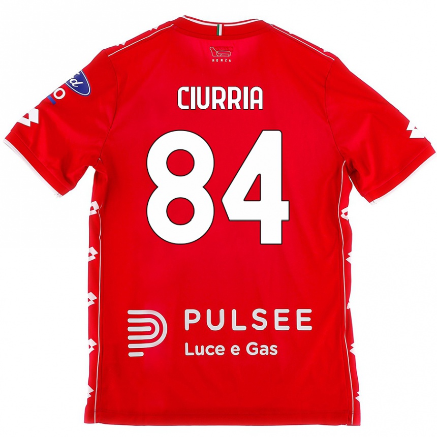 Enfant Football Maillot Patrick Ciurria #84 Rouge Blanc Tenues Domicile 2024/25