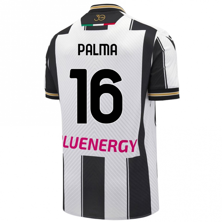 Enfant Football Maillot Matteo Palma #16 Blanc Noir Tenues Domicile 2024/25