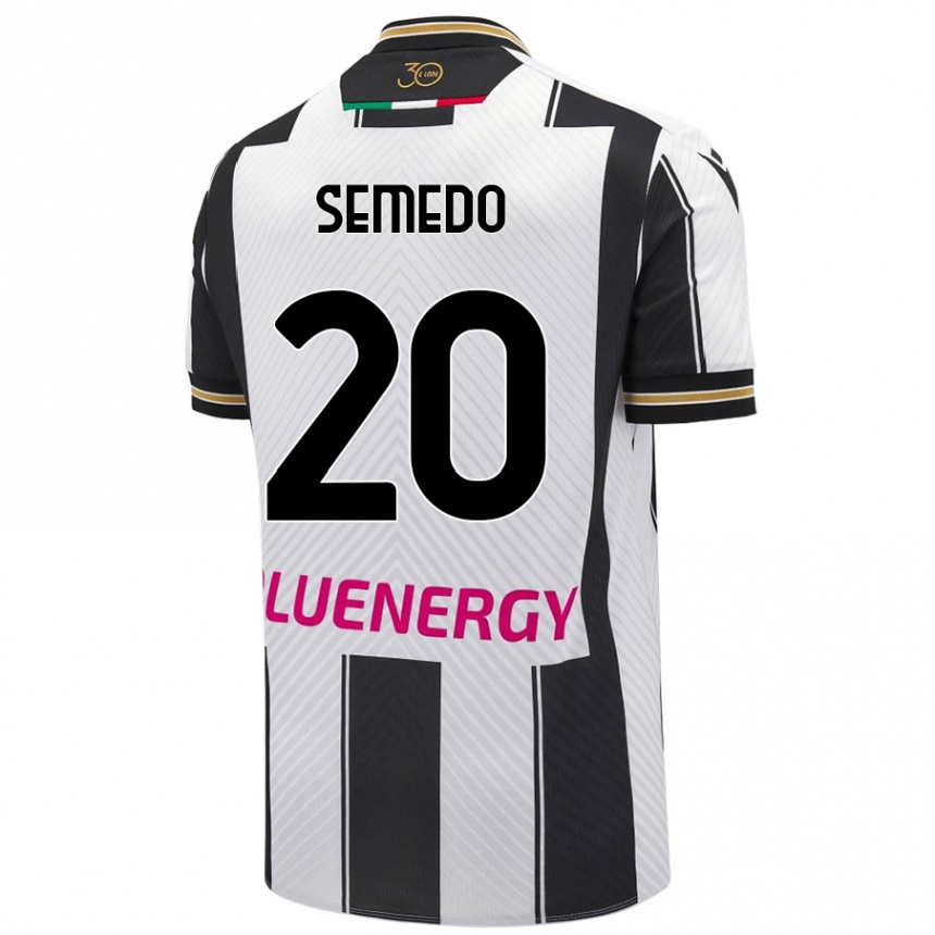 Enfant Football Maillot Vivaldo Semedo #20 Blanc Noir Tenues Domicile 2024/25