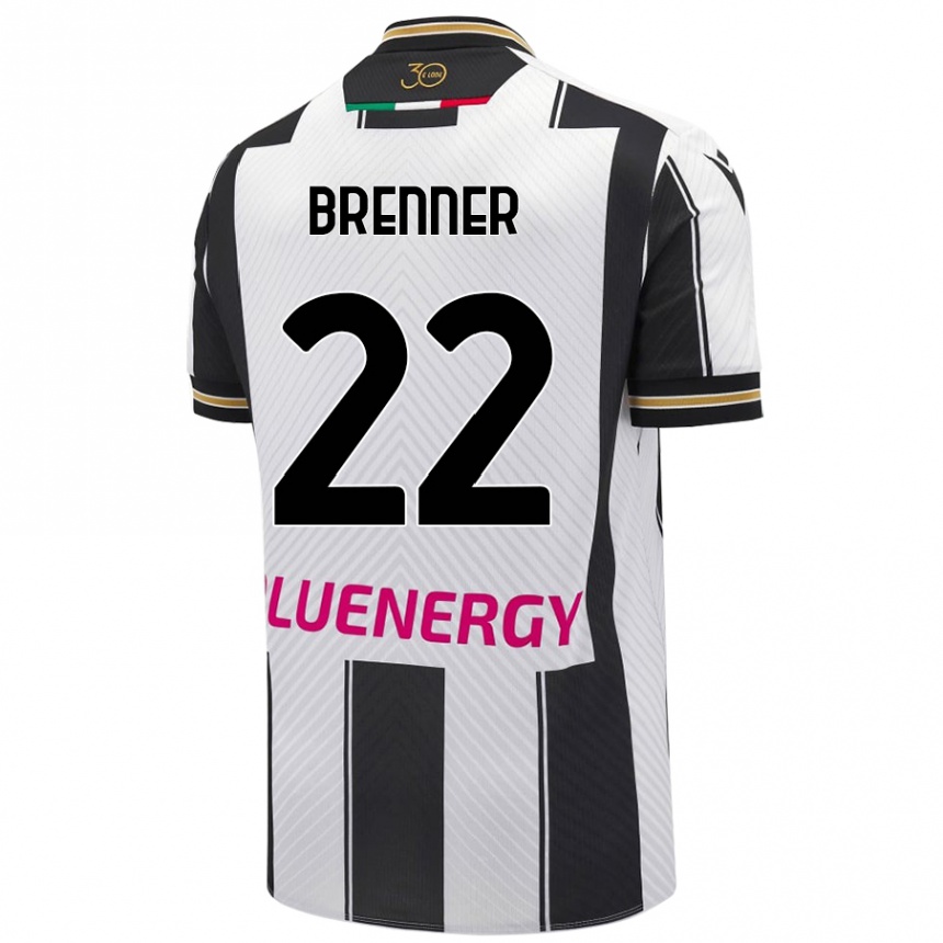 Enfant Football Maillot Brenner #22 Blanc Noir Tenues Domicile 2024/25