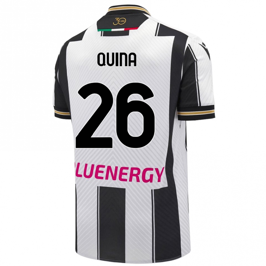 Enfant Football Maillot Domingos Quina #26 Blanc Noir Tenues Domicile 2024/25