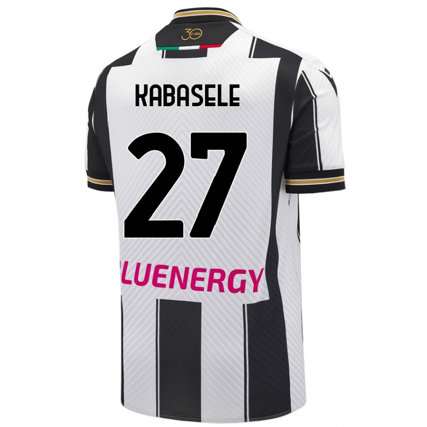 Enfant Football Maillot Christian Kabasele #27 Blanc Noir Tenues Domicile 2024/25