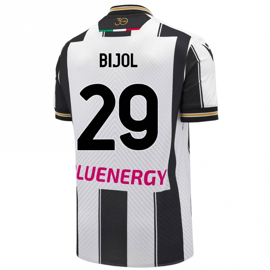 Enfant Football Maillot Jaka Bijol #29 Blanc Noir Tenues Domicile 2024/25