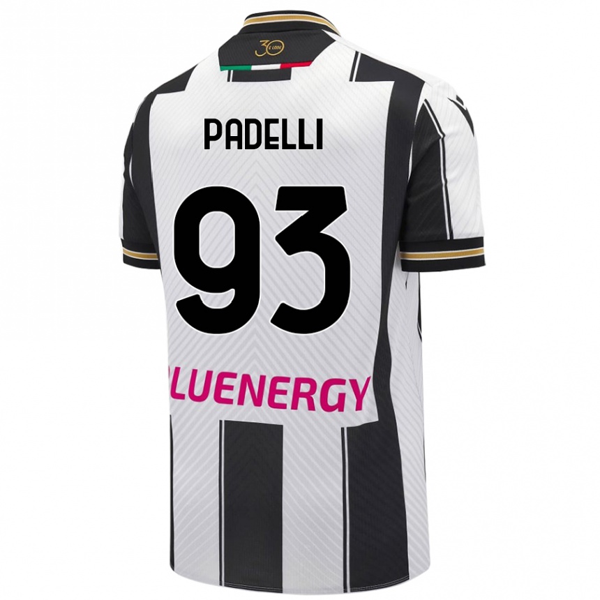 Enfant Football Maillot Daniele Padelli #93 Blanc Noir Tenues Domicile 2024/25