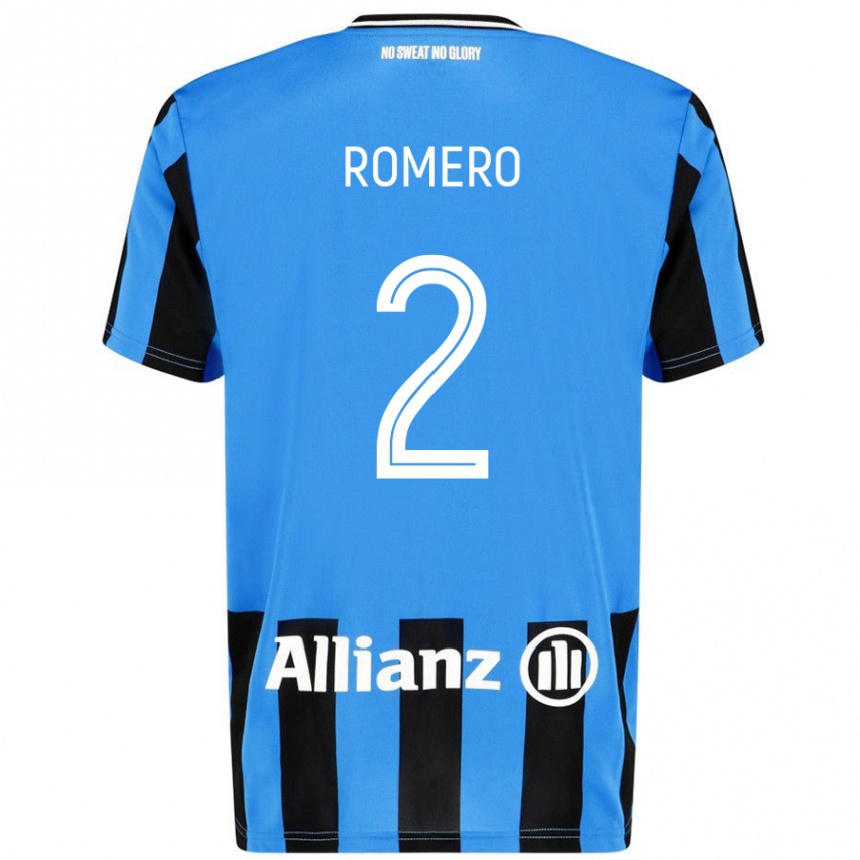 Enfant Football Maillot Zaid Romero #2 Bleu Ciel Noir Tenues Domicile 2024/25