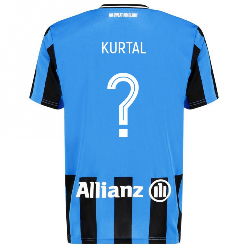 Enfant Football Maillot Utku Kurtal #0 Bleu Ciel Noir Tenues Domicile 2024/25