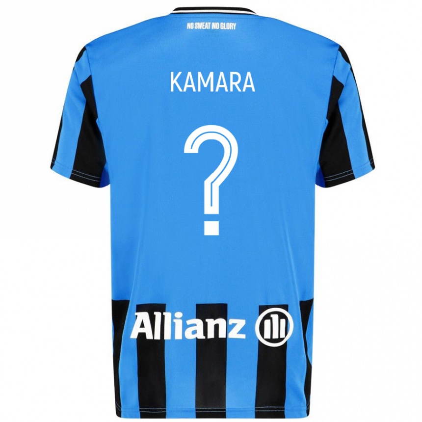 Enfant Football Maillot Al-Hassan Kamara #0 Bleu Ciel Noir Tenues Domicile 2024/25