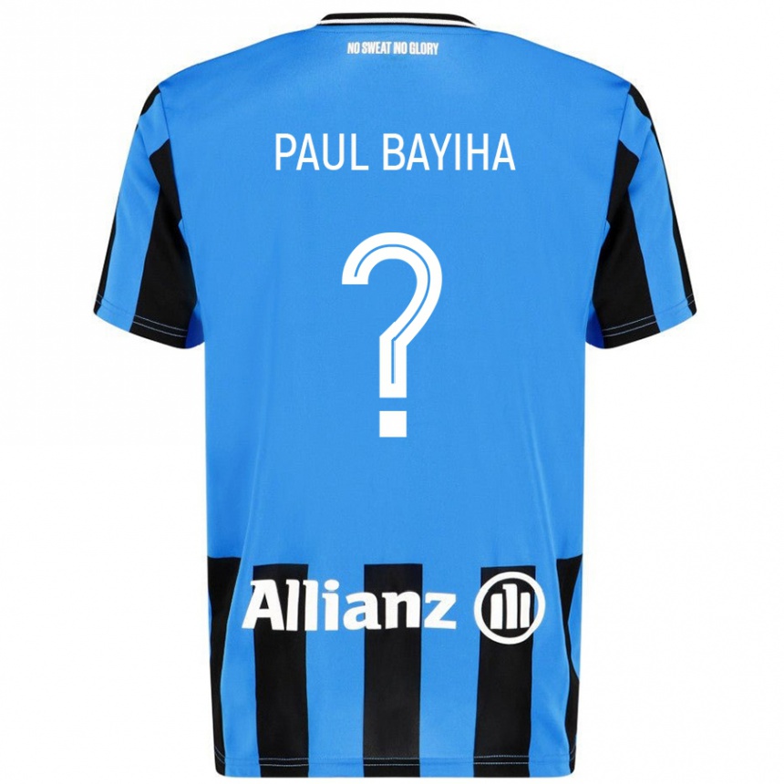 Enfant Football Maillot Jean Paul Bayiha #0 Bleu Ciel Noir Tenues Domicile 2024/25