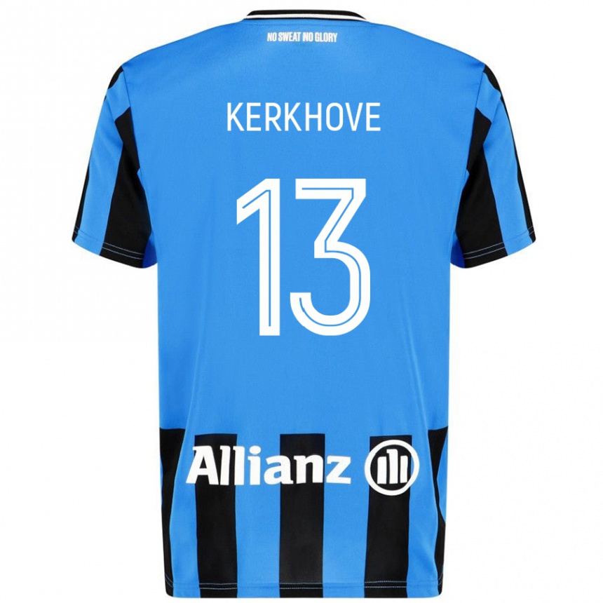 Enfant Football Maillot Angel Kerkhove #13 Bleu Ciel Noir Tenues Domicile 2024/25