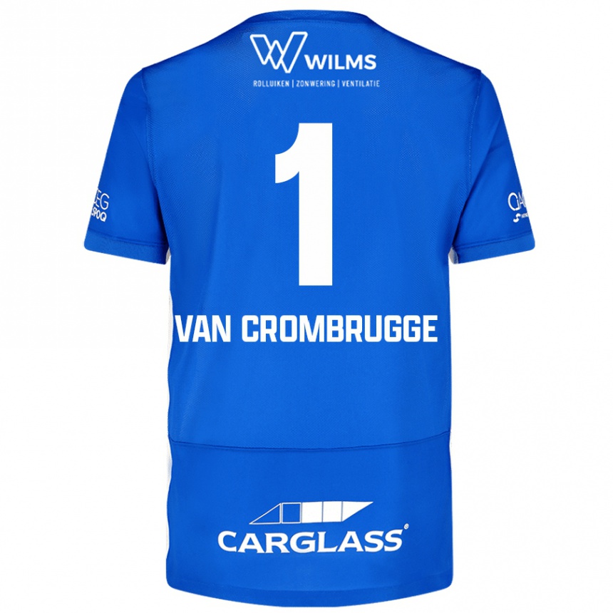 Enfant Football Maillot Hendrik Van Crombrugge #1 Bleu Tenues Domicile 2024/25