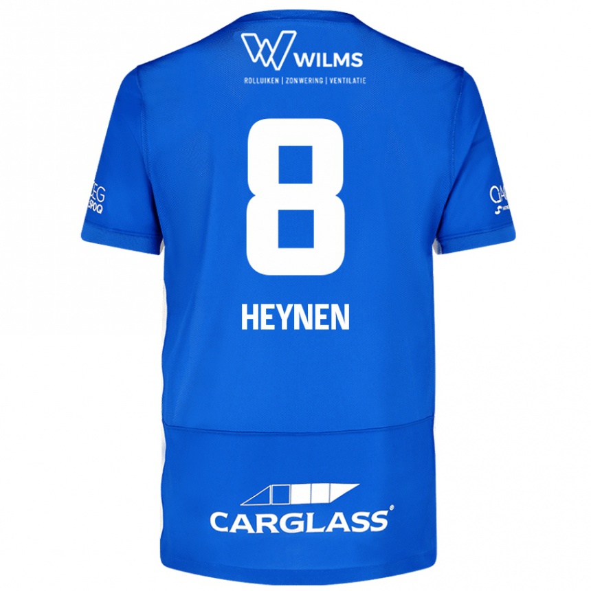 Enfant Football Maillot Bryan Heynen #8 Bleu Tenues Domicile 2024/25