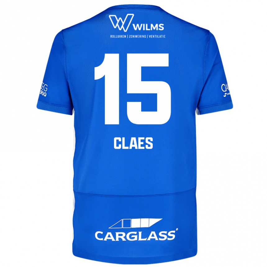 Enfant Football Maillot Thomas Claes #15 Bleu Tenues Domicile 2024/25