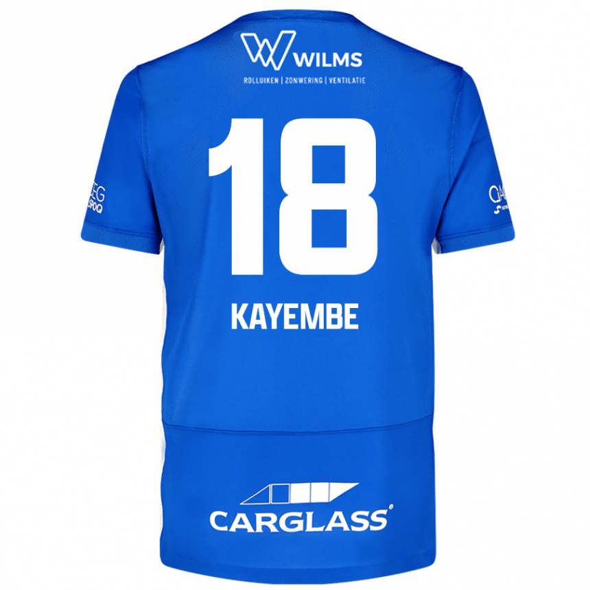 Enfant Football Maillot Joris Kayembe #18 Bleu Tenues Domicile 2024/25