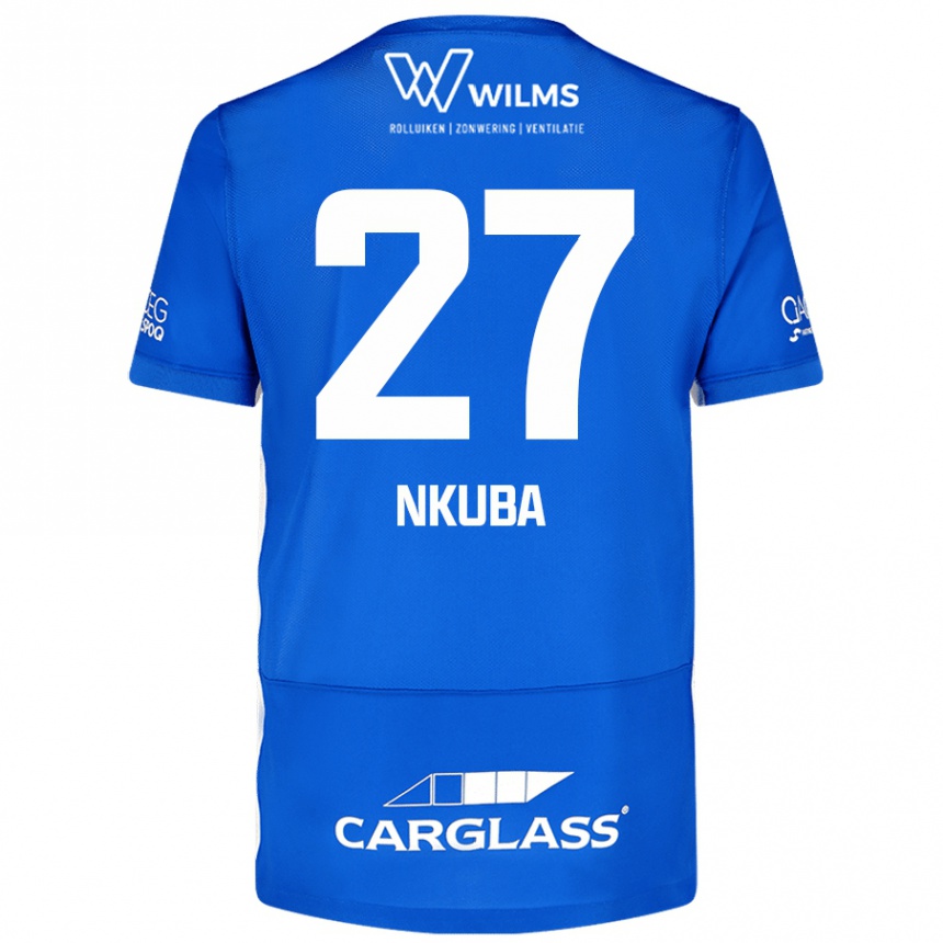 Enfant Football Maillot Ken Nkuba #27 Bleu Tenues Domicile 2024/25