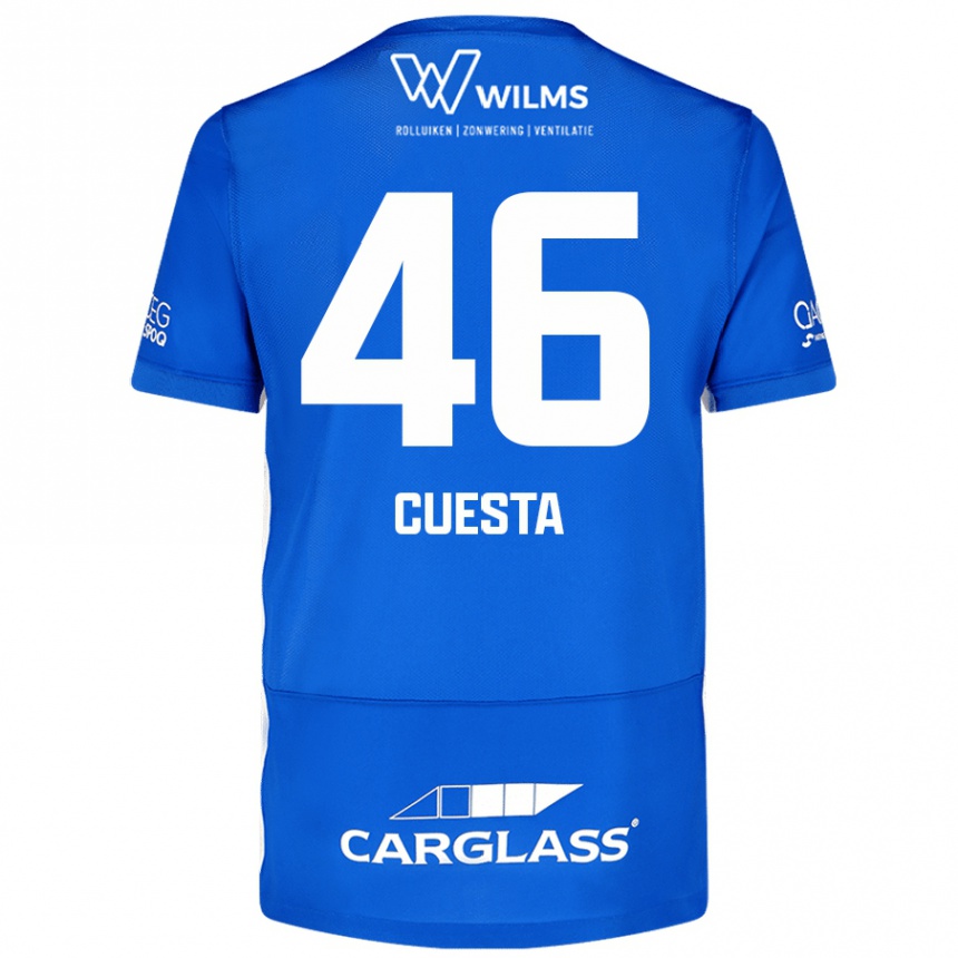 Enfant Football Maillot Carlos Cuesta #46 Bleu Tenues Domicile 2024/25