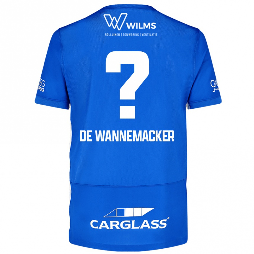 Enfant Football Maillot August De Wannemacker #0 Bleu Tenues Domicile 2024/25