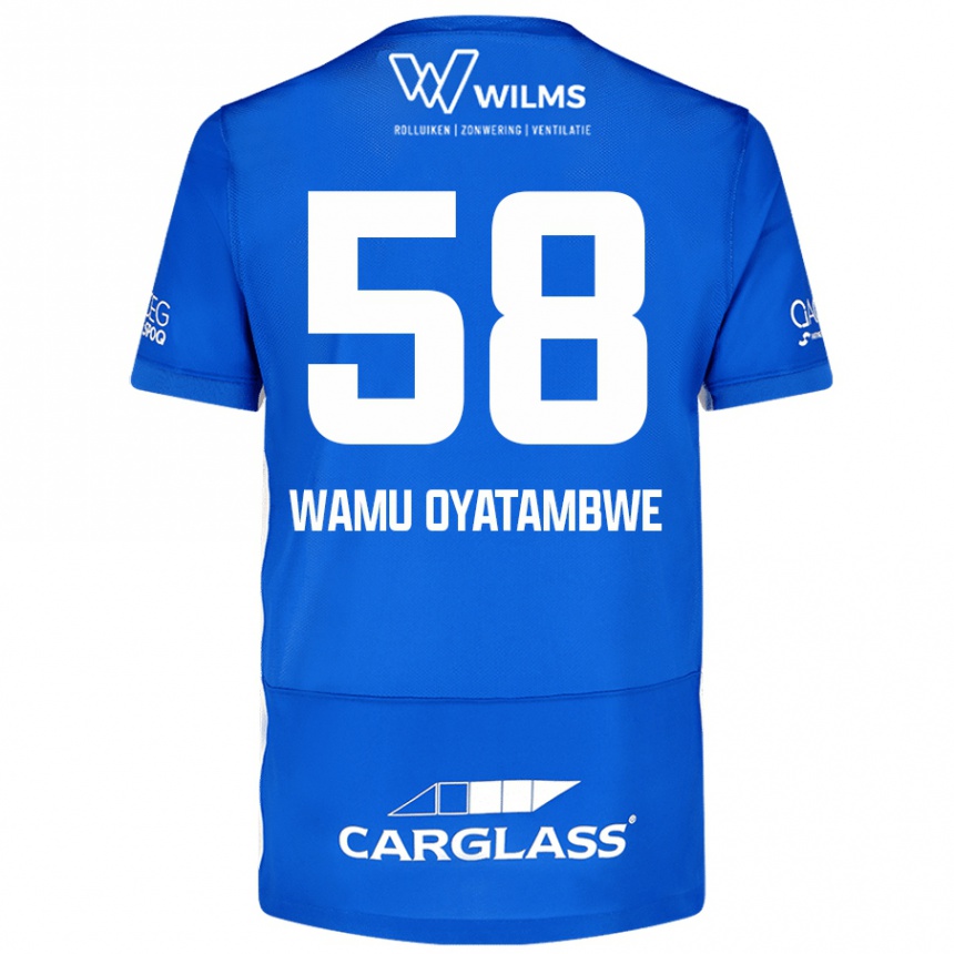 Enfant Football Maillot Matthias Wamu Oyatambwe #58 Bleu Tenues Domicile 2024/25