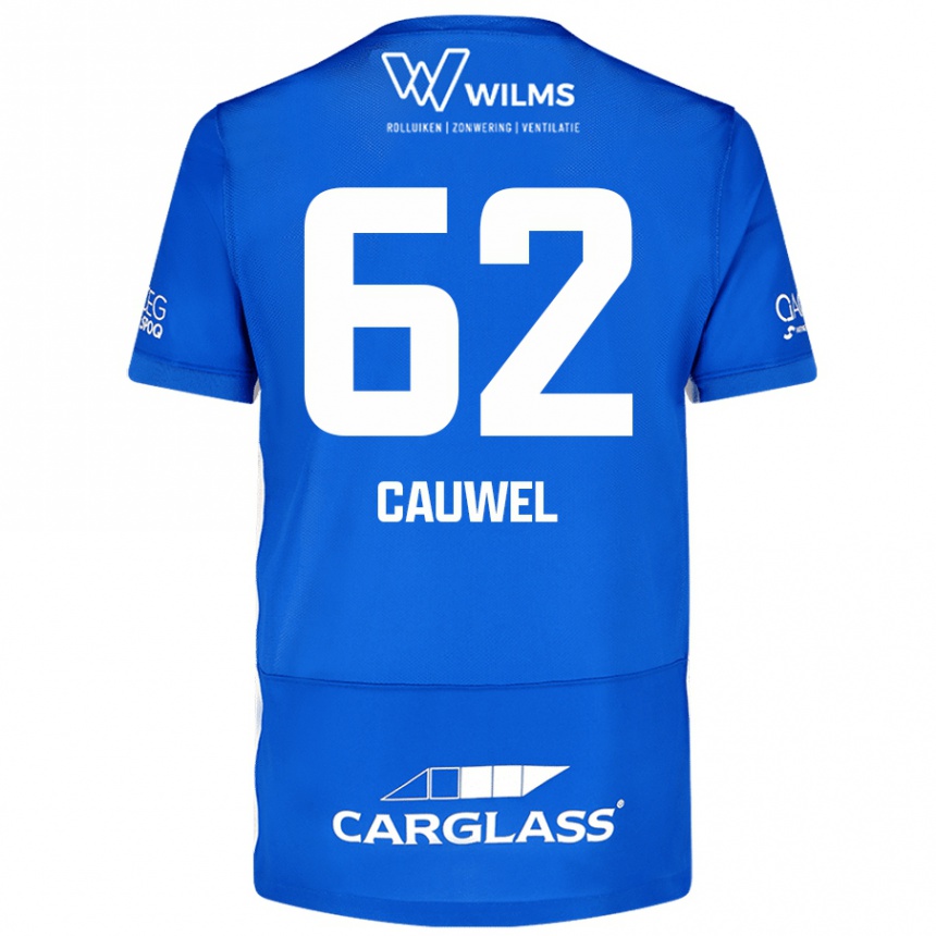 Enfant Football Maillot Michiel Cauwel #62 Bleu Tenues Domicile 2024/25