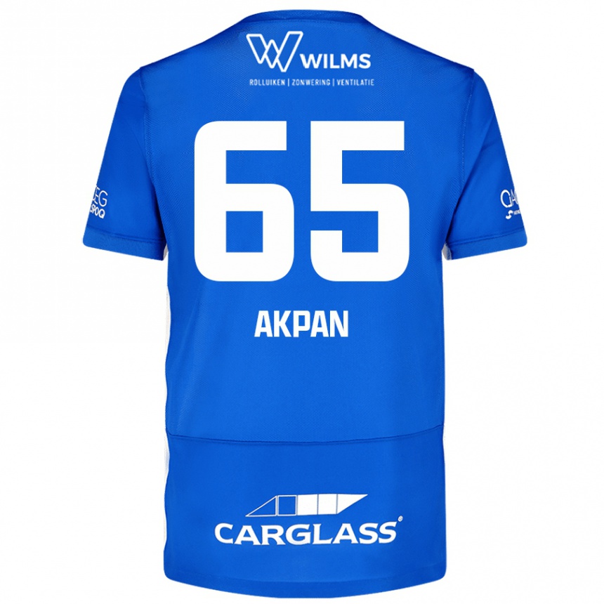 Enfant Football Maillot Christian Akpan #65 Bleu Tenues Domicile 2024/25