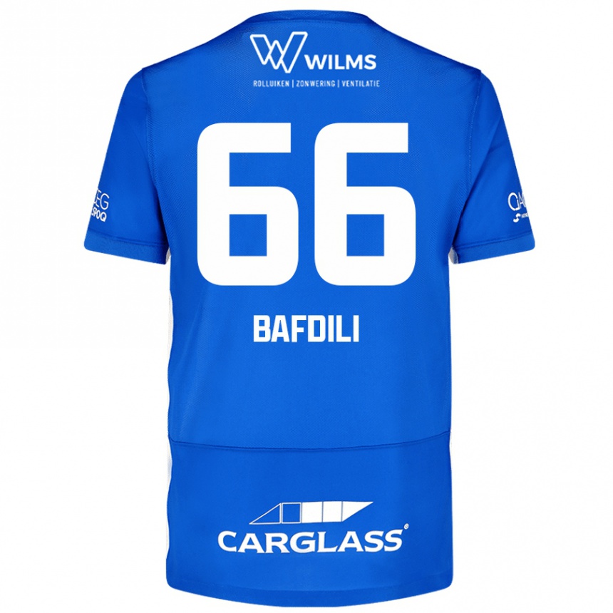 Enfant Football Maillot Zaïd Bafdili #66 Bleu Tenues Domicile 2024/25