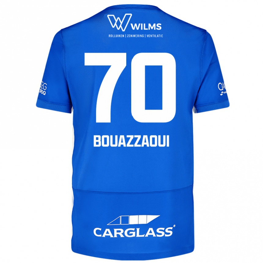 Enfant Football Maillot Ilyas Bouazzaoui #70 Bleu Tenues Domicile 2024/25