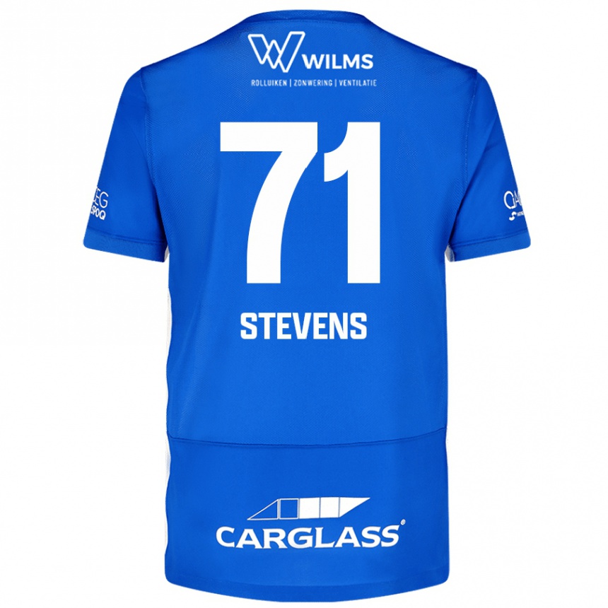 Enfant Football Maillot Brent Stevens #71 Bleu Tenues Domicile 2024/25