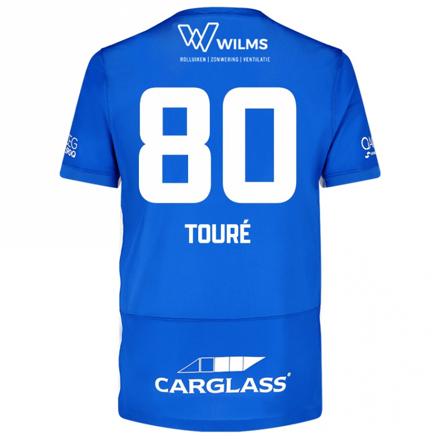 Enfant Football Maillot Saïdou Touré #80 Bleu Tenues Domicile 2024/25